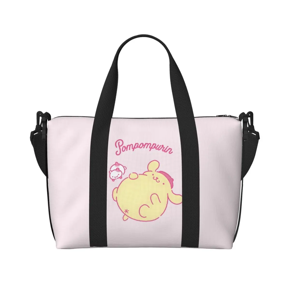 

Custom Large Pompompurin Tote Bag Women Dog Anime Shopping Shoulder Gym Beach Travel Bag