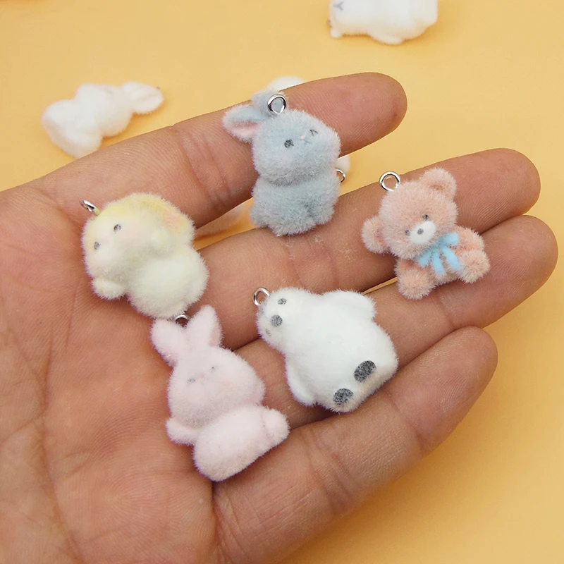 1/3 pçs gato pingente para correntes de telefone chaveiros brinco diy jóias fazer kawaii fofo animais resina encantos cão