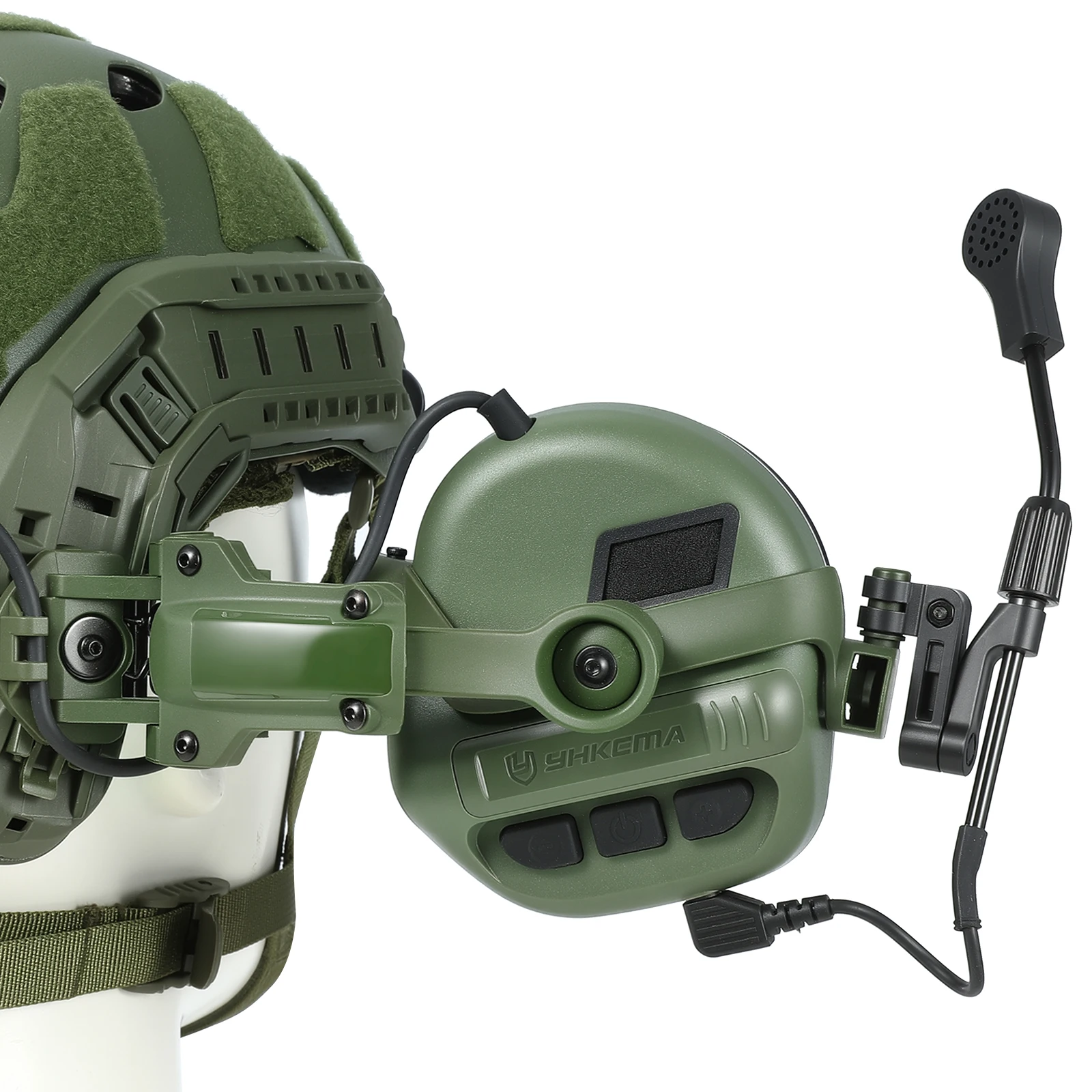Outdoor Tactical Shooting Headset Electronic Noise Cancelling Earmuff with Mic for Communication, 6 X Sound Pickup for Hunting image 4