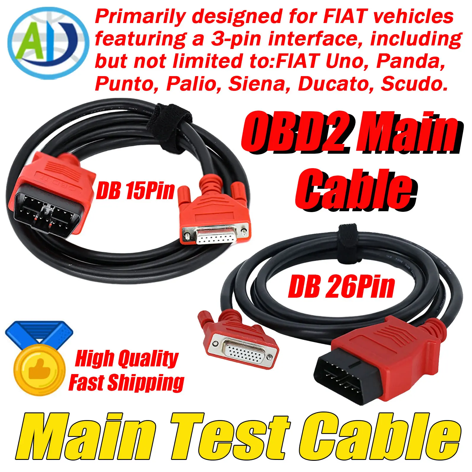 Main Test Cable For Autel MaxiSys MS908/MS906 OBD2 Scanner Connector Cable DB 26Pin to 16Pin Automatic OBD2 Diagnostic Cable