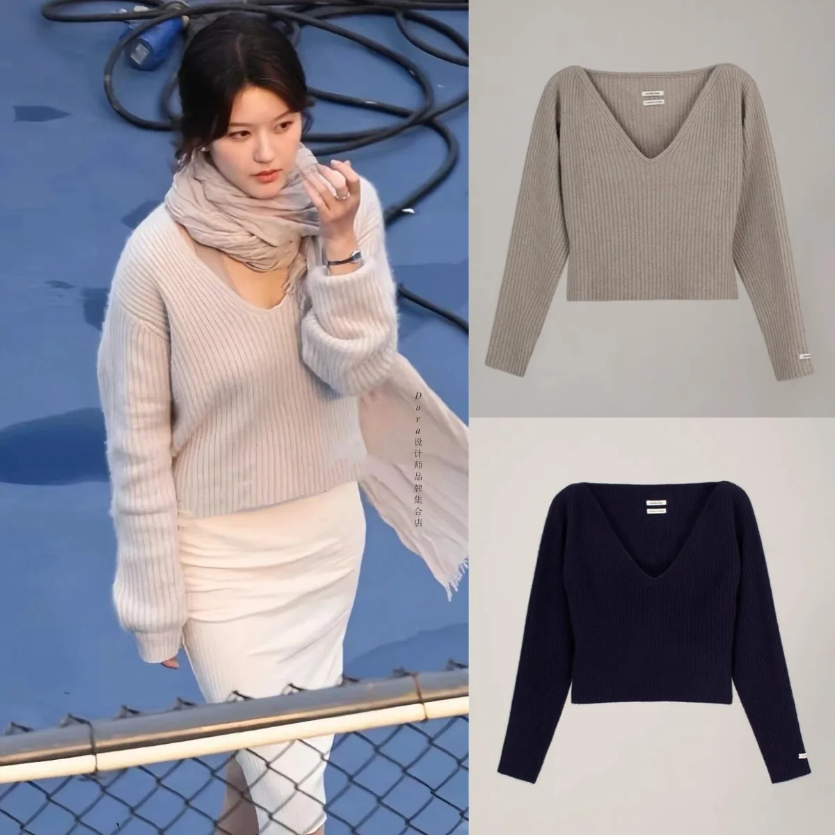

Classic V-Ne Soft Wool Knit Sweater Overdueflair Zhao Lusi Commute Sle Long Sve Regular Length Color Crew Ne