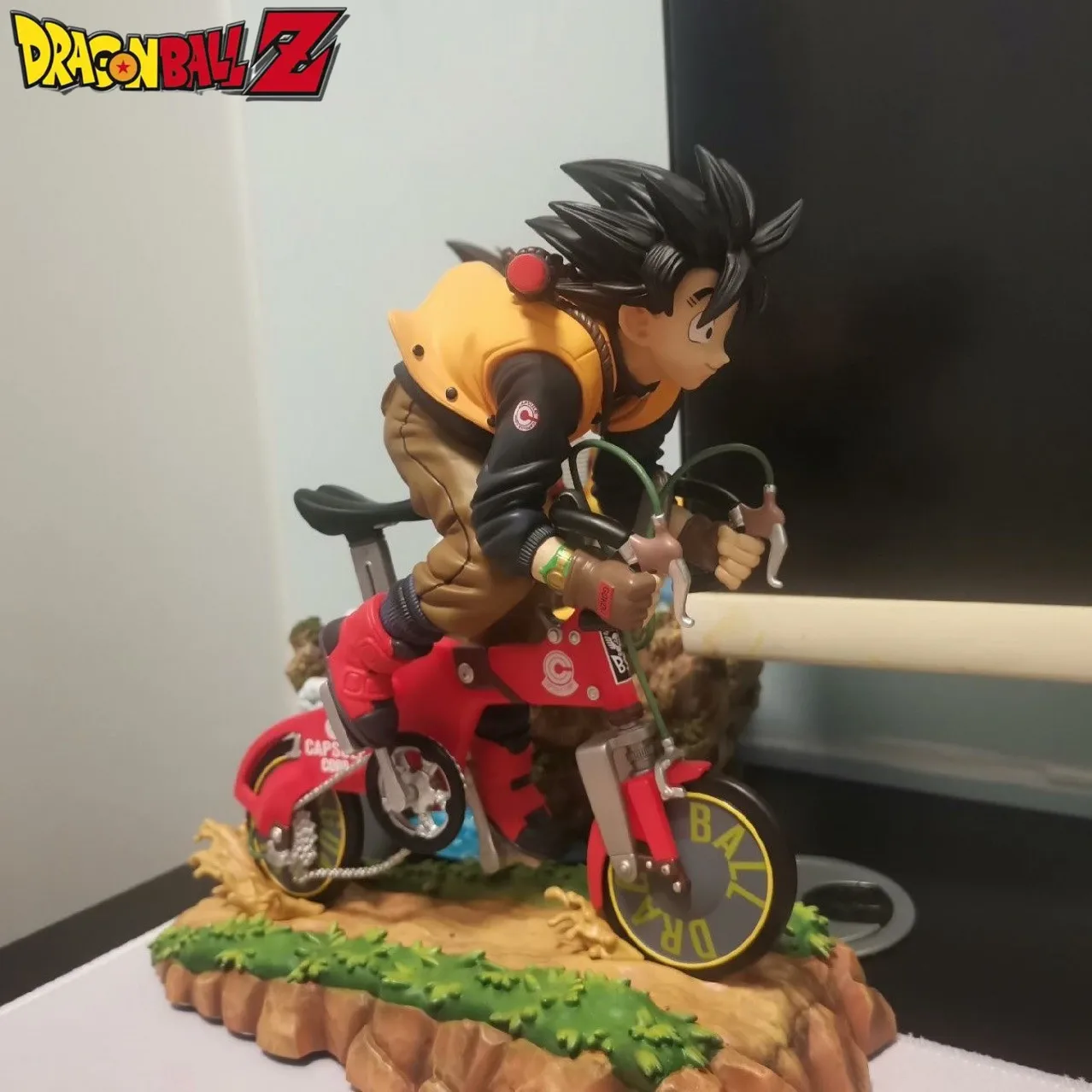 Anime Dragon Ball Figure Z Gk Box Son Goku Rides A Bike Pvc Action Figurine Ornament Decoration Model Desktop Kids Toys Gifts