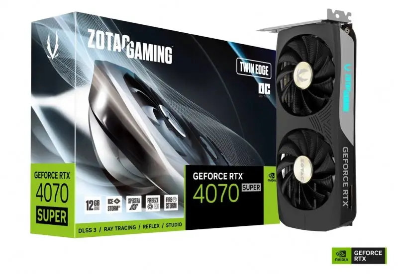 New Arrival ZOTAC GAMING RTX 4070 SUPER Twin Edge OC 12GB GDDR6X Graphics Card for Desktop Building