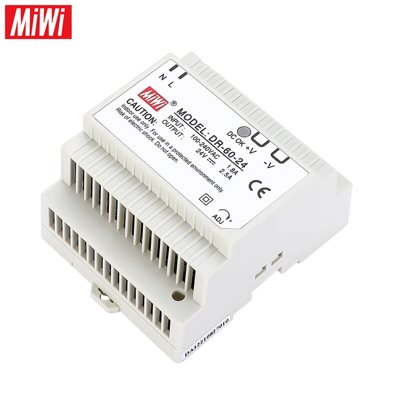 High Quality DR-60-24 24v 60w 2.5A 2 Years Warrenty Din Rail AC DC Industrial Switching Power Supply