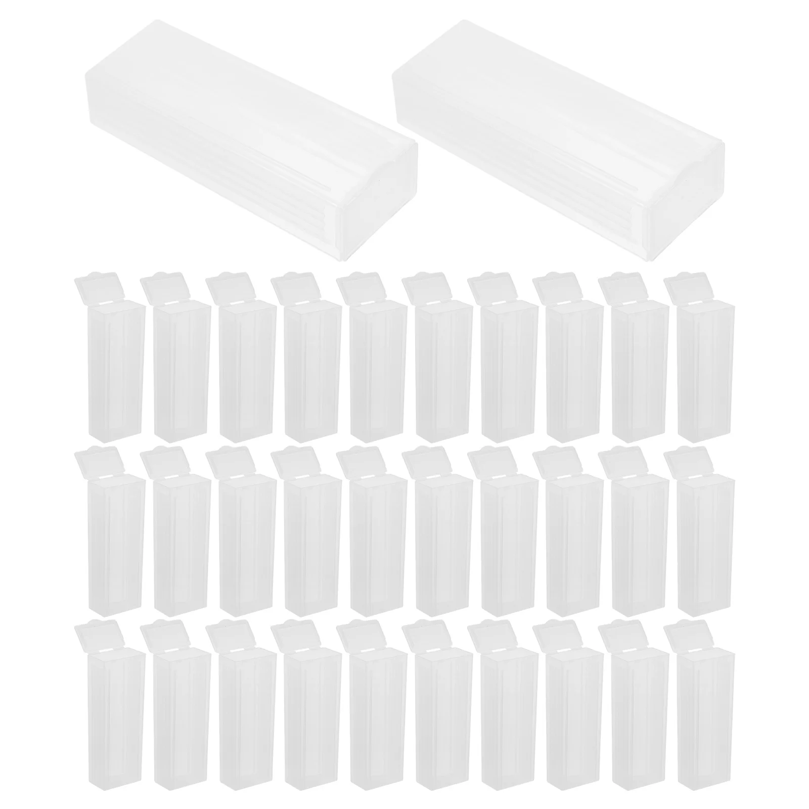 

50pcs Slide Staining High Transparency Plastic Stain Jar Microscope Slide Storage Rack Laboratory Drying Rack Space Saving