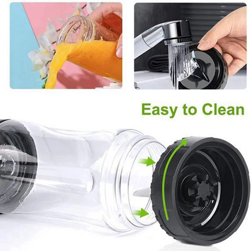 A74X 16 OZ Cup with Two Lids,6 Fins Blade for Ninja,Blender Replacement Parts Accessories for Ninja BL660 BL770 BL740 Blender