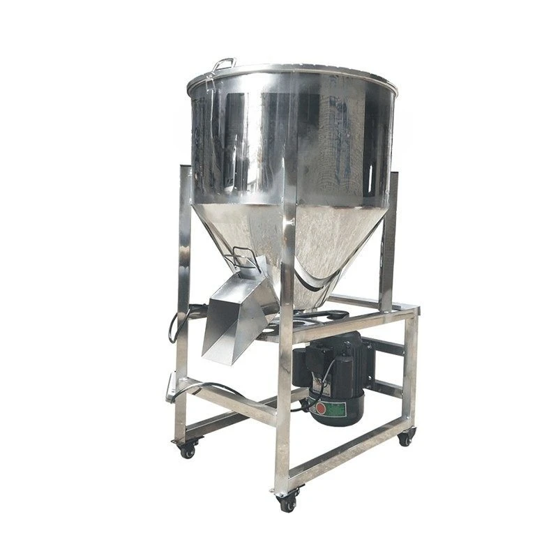Stainless Steel Vertical Animal Feed Mixer Machine For Poultry Pig Cow Farm Feed And Fertilizer Mixing