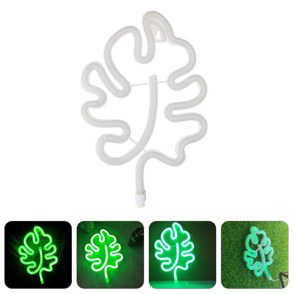 

Leaf Night Lamp Monstera Nordic Style USB 3Aa Battery Neon Night Light Romantic Bedside Table Festival Light