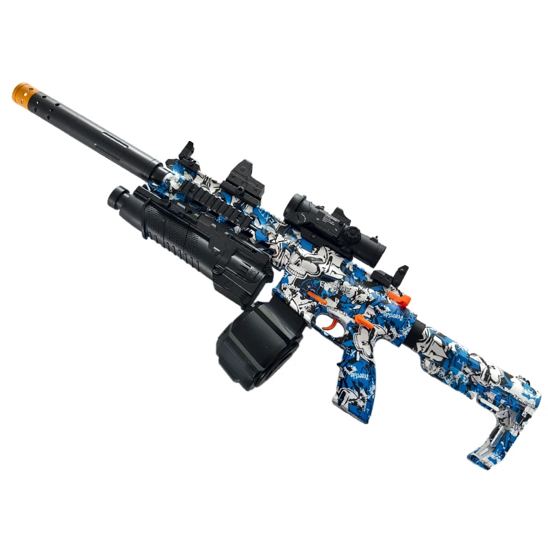 ปืนของเล่น M416 ปืนไฟฟ้าสำหรับเล่นกลางแจ้ง ยิงกระสุน ของเล่นปืนพกสำหรับเล่นกีฬาช่วงฤดูร้อน เหมาะสำหรับเกมส์ปฏิสัมพันธ์ระหว่างพ่อแม่ลูก เป็นของขวัญ