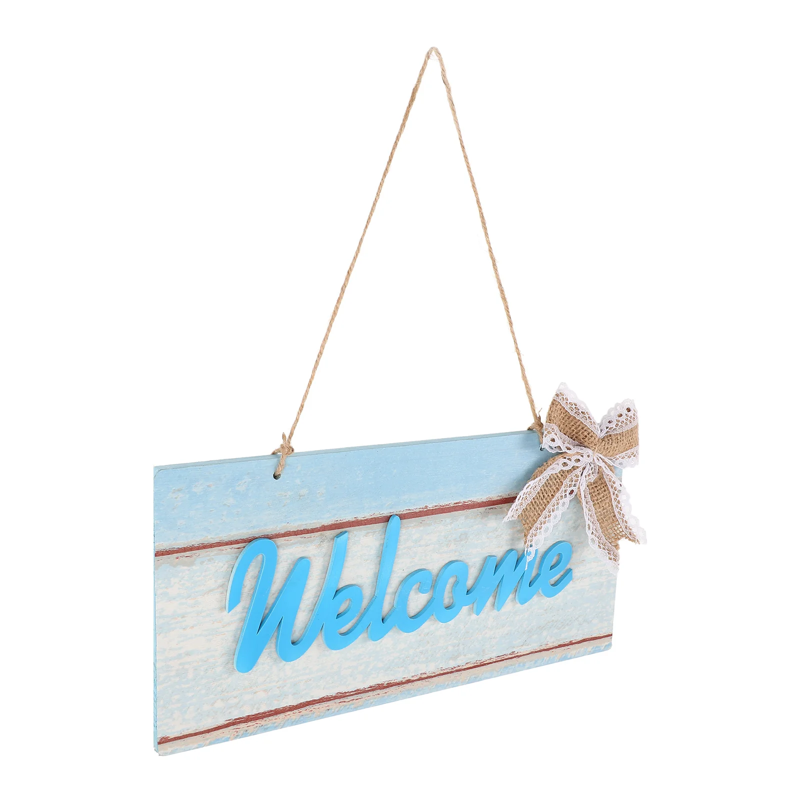 

Wooden Welcome Sign Vintage Door Plate Hanging Decor Home Store Mediterranean Style Casual Leisure Interior Wall