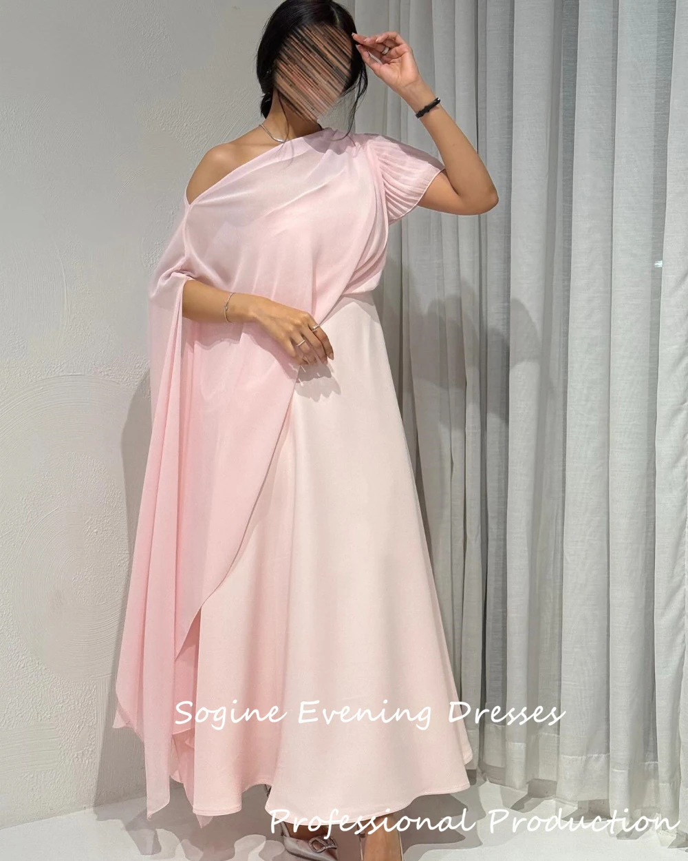 

Chiffon-Satin Customized Asm Asymmetrical Hem Evening Dresses For Sexy Women Off Shoulder Ruched Cocktail Prom Dress 2025