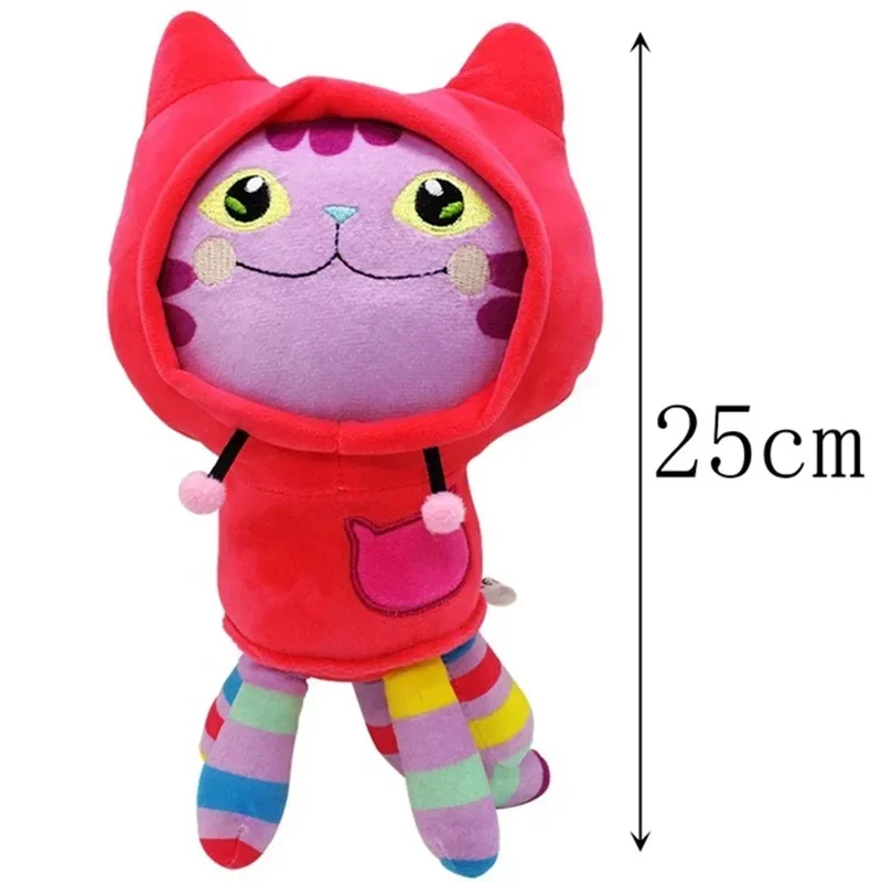 Casa de muñecas Kawaii Gabby de 25cm y 8 piezas para niños, de dibujos animados muñeco de peluche, sirena, gato, regalo de Navidad