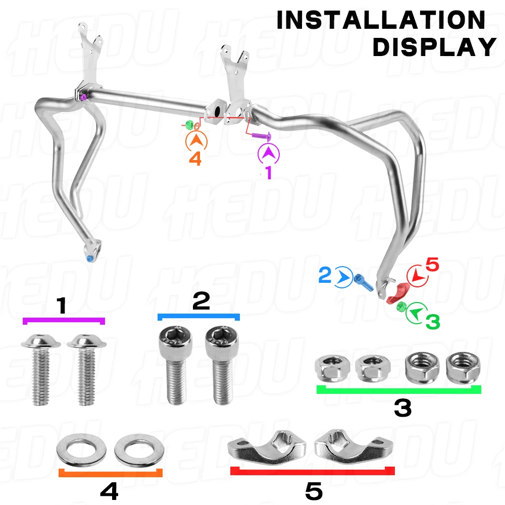 รถจักรยานยนต์ Highway CRASH Bar สําหรับ BMW R1300GS R 1300GS R 1300GS ผจญภัย 2023-2025 เครื่องยนต์ GUARD Protector บาร์กันชน Stunt CAGE