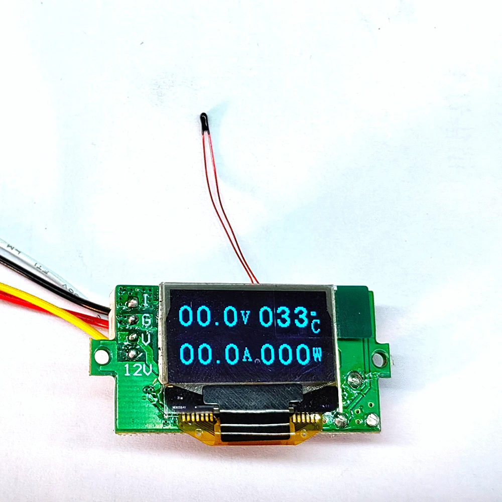 2Pcs OLED Display Screen LCD 0.96-inch DIY Display Charger Voltage, Current, Temperature, Power Can Be Calibrated