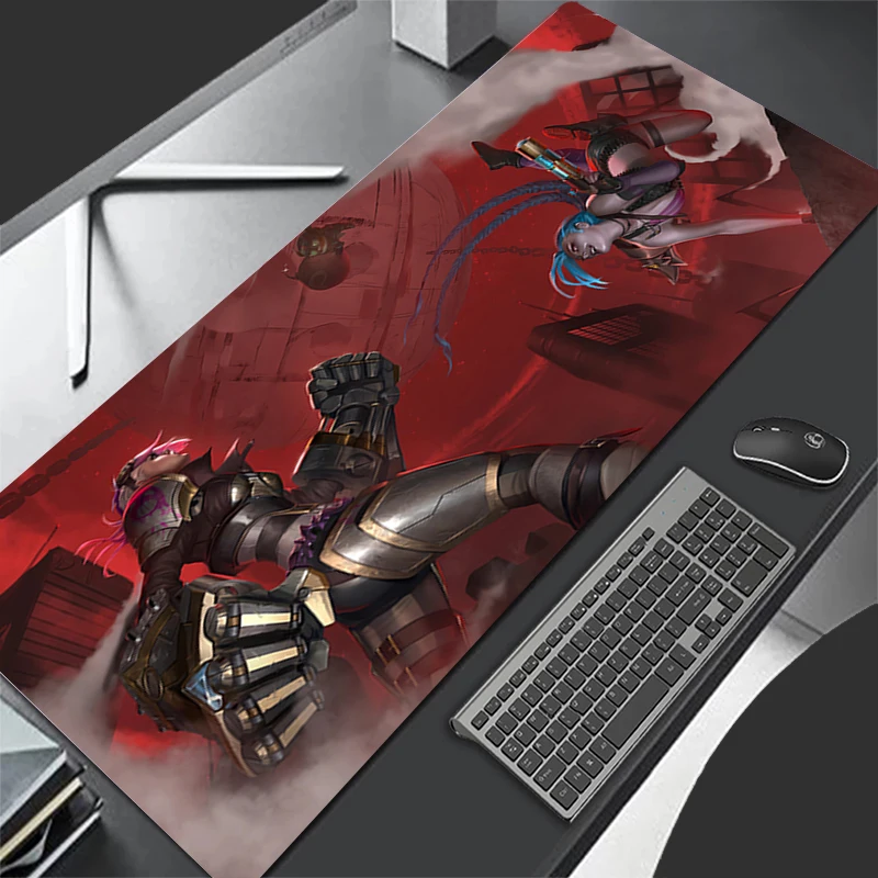 

Mousepad Computer Gaming Accessories Keyboard Pad Office PC Rubber HD Mouse Pad Decoracion Desk League Of Legends Vi Mouse Mat