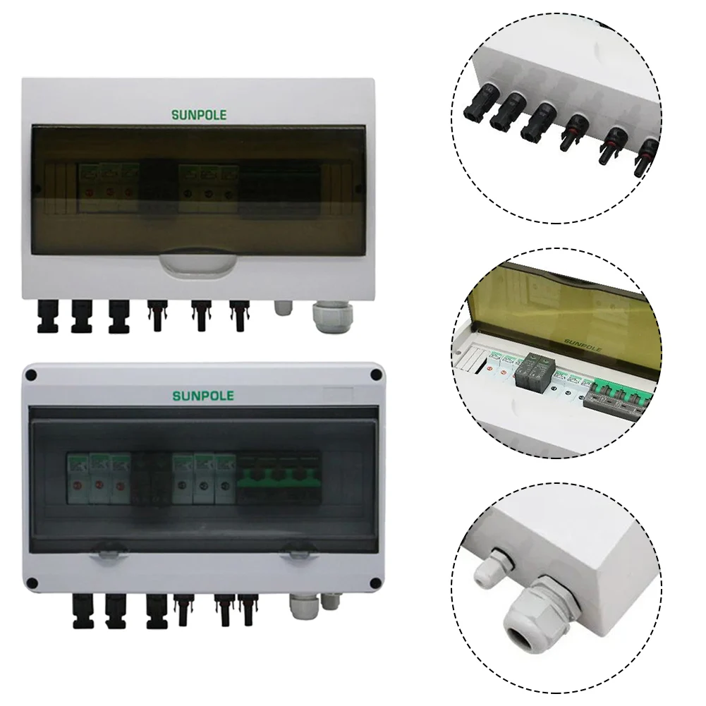 

1000V 3 In 1 Out Solar Photovoltaic Array 3 String Solar PV Combiner Box Wire Not Waterproof Type IP65 Waterproof Solar Power