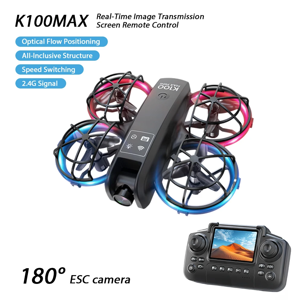 

K100MAX Mini Remote Control Aerial Photography Drone Intelligent Obstacle Avoidance Screen Remote Control Drone Toy Gift