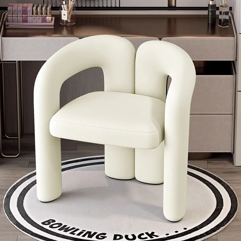 

Custom cream style dressing stool bedroom home Nordic nail chair designer creative backrest light luxury makeup chair internet