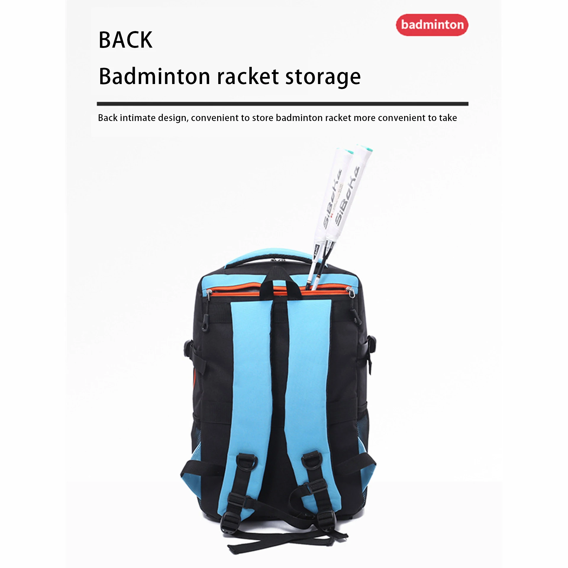 1 Piece Sports Backpack, Unisex Yoga Fitness Bag, Large Capacity Expandable Badminton Racket Bag, Ball, Sports Shoe Storage Bag, Student School Bag, Computer Bag