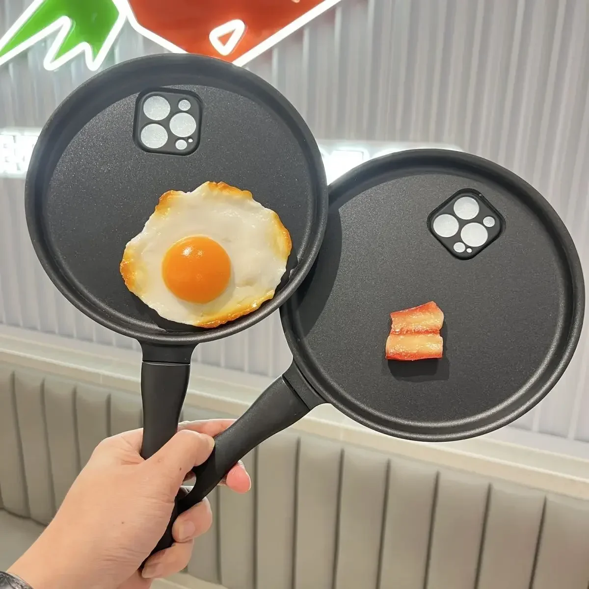 

TIKTOK Hot Phone Case Funny Fried Egg for iPhone 14 13 11 12 Pro max X XS XR Phone Case All Inclusive Drop proof Silicone Case