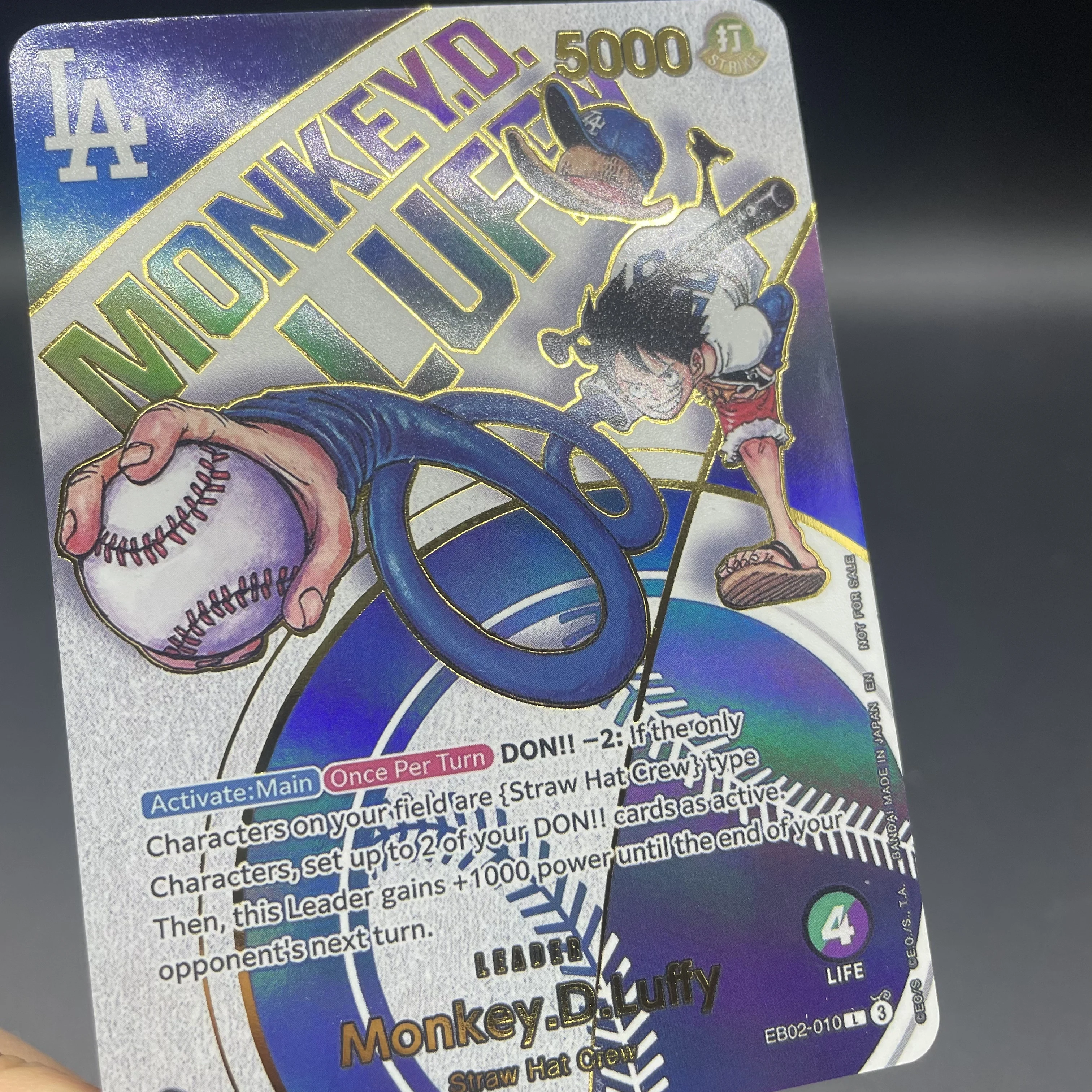 لتقوم بها بنفسك أنيمي Opcg الإنجليزية البيسبول لوفي التذهيب بطاقة فلاش بوني لو هانكوك الذاتي الكلاسيكية أنيمي جمع بطاقات دمى هدايا