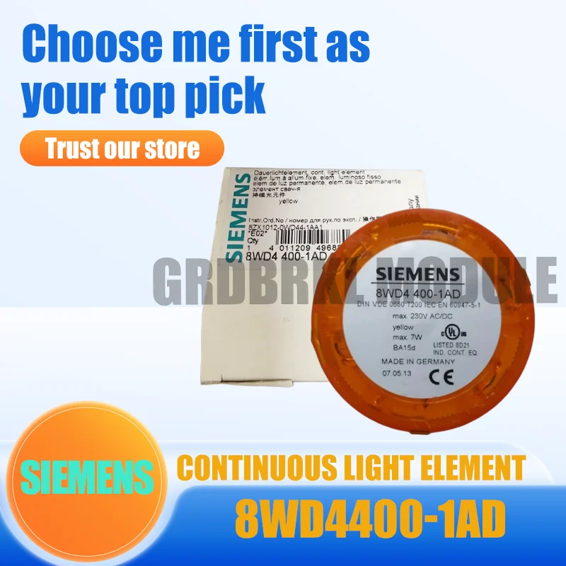 

Новый Оригинальный Сигнальный Световой Модуль SIEMENS 8WD4400-1AD (Непрерывное Включение)