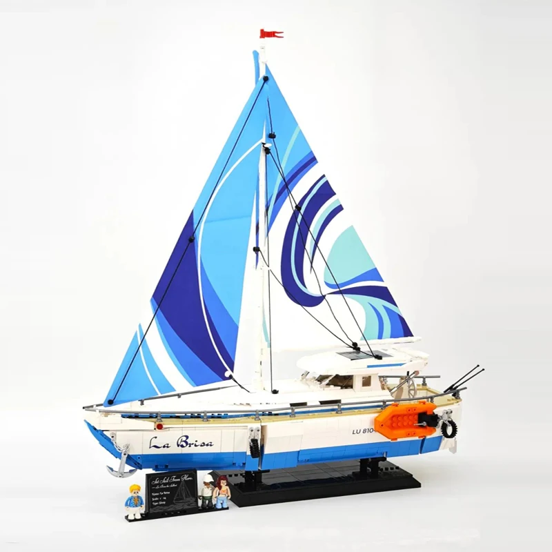AUF LAGER MOC Kreativität Licht Segelboot Bausteine Ziegel Montage Modell DIY Spielzeug für Kinder