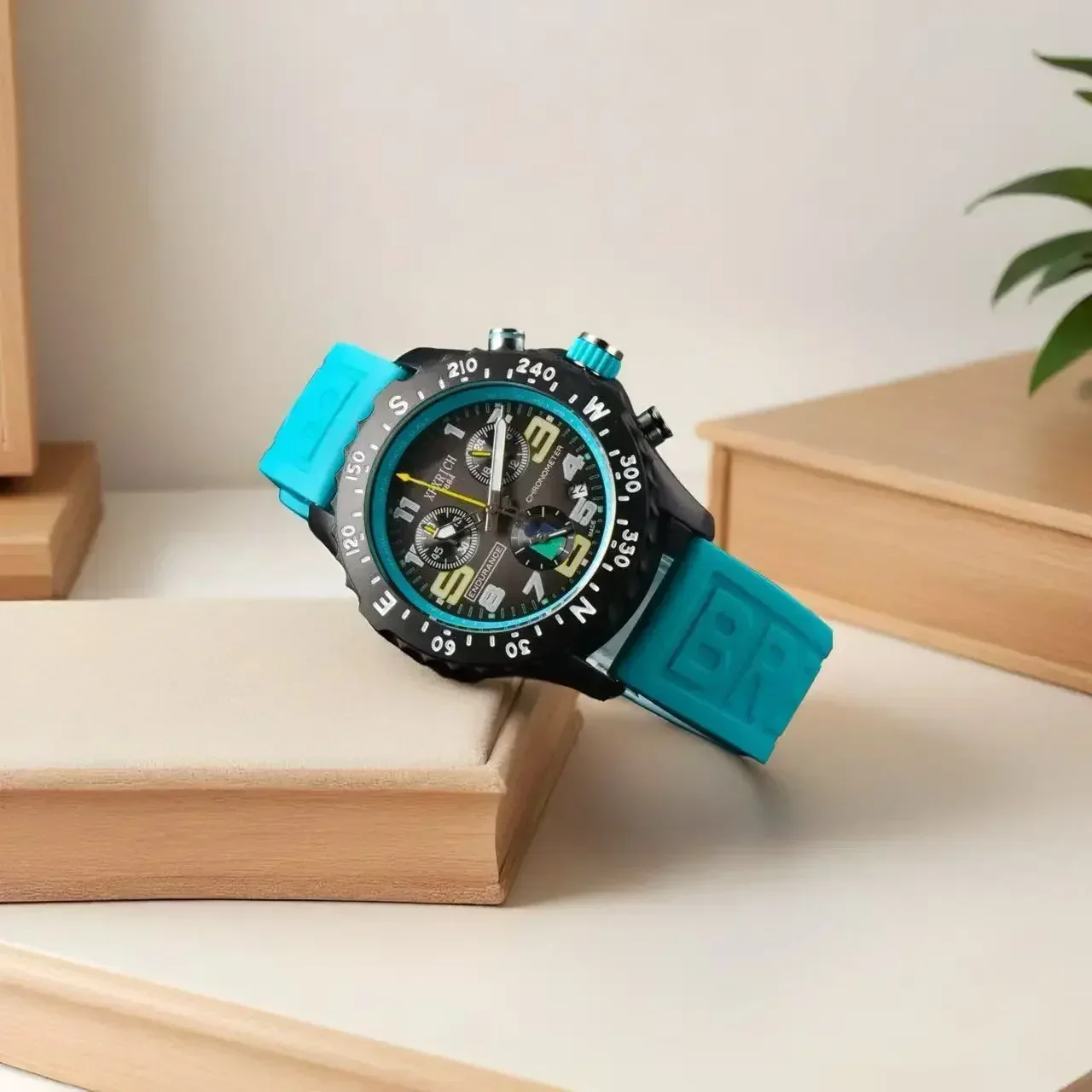 ​​2025 Luxury Men's Chronograph Watch Sapphire Crystal 100M Waterproof Stainless Steel Quartz Movement Date Display Business