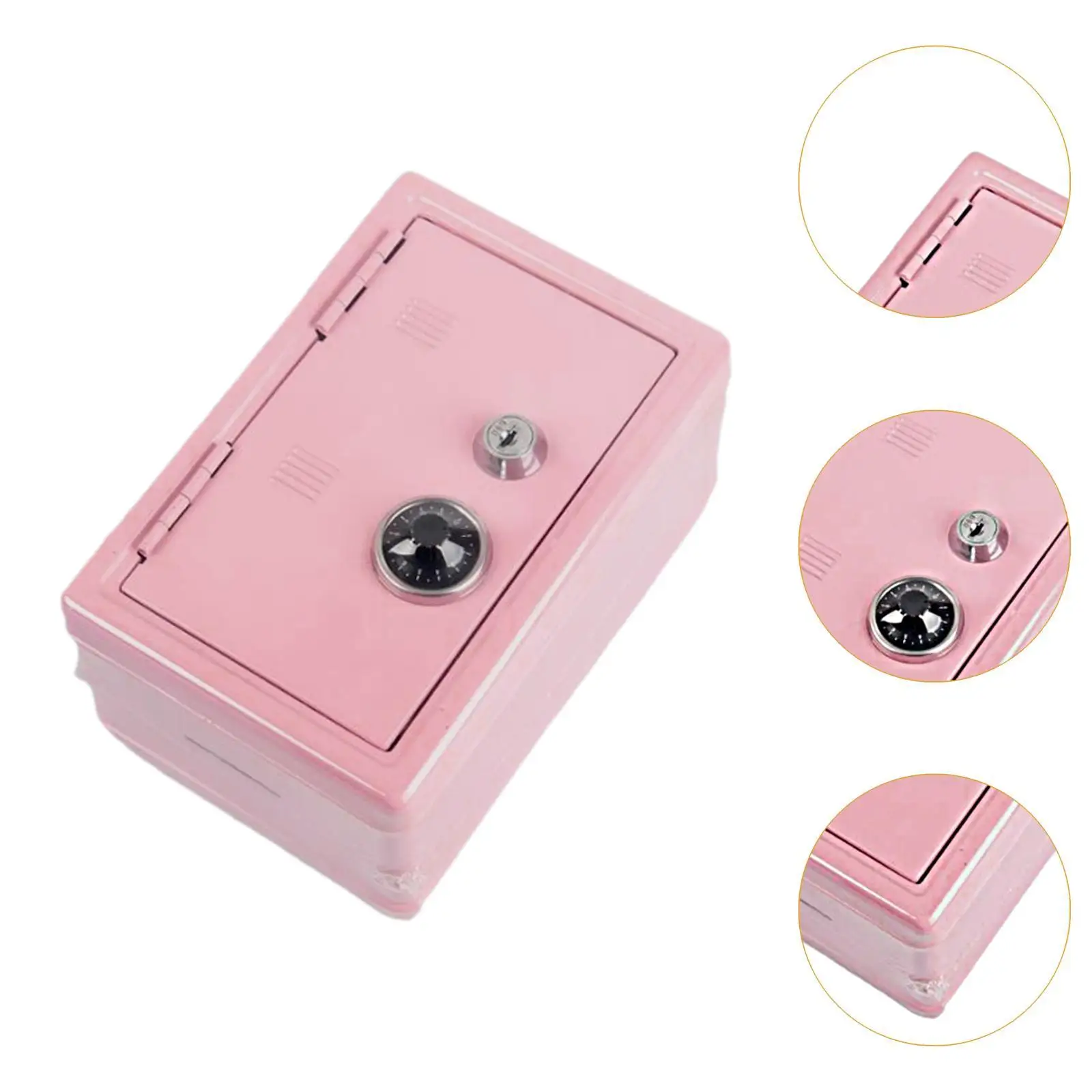 Money Saving Box Coin Bank Living Room Organizer with Lock Iron Piggy Bank