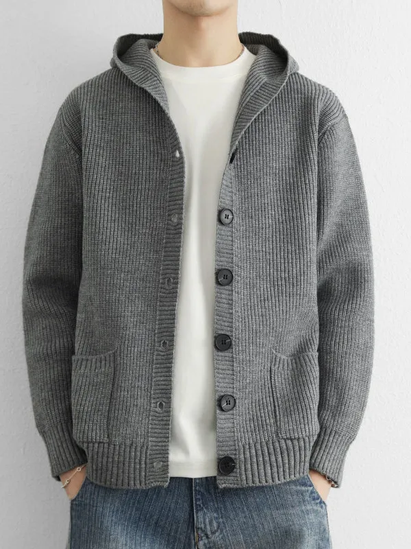 Casual Knitted Hood…