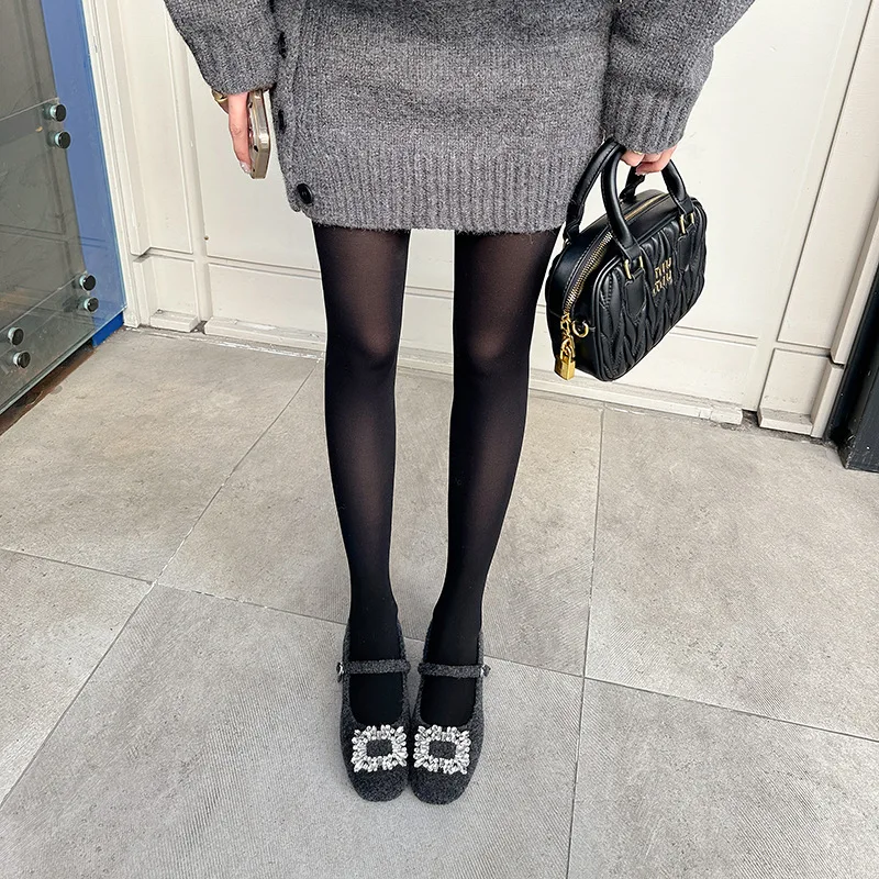 Fashion Women Shoes Woolen Vamp Pumps Beautiful Crystal High Heel Shoes Elegant Party Dress Shoes view 5