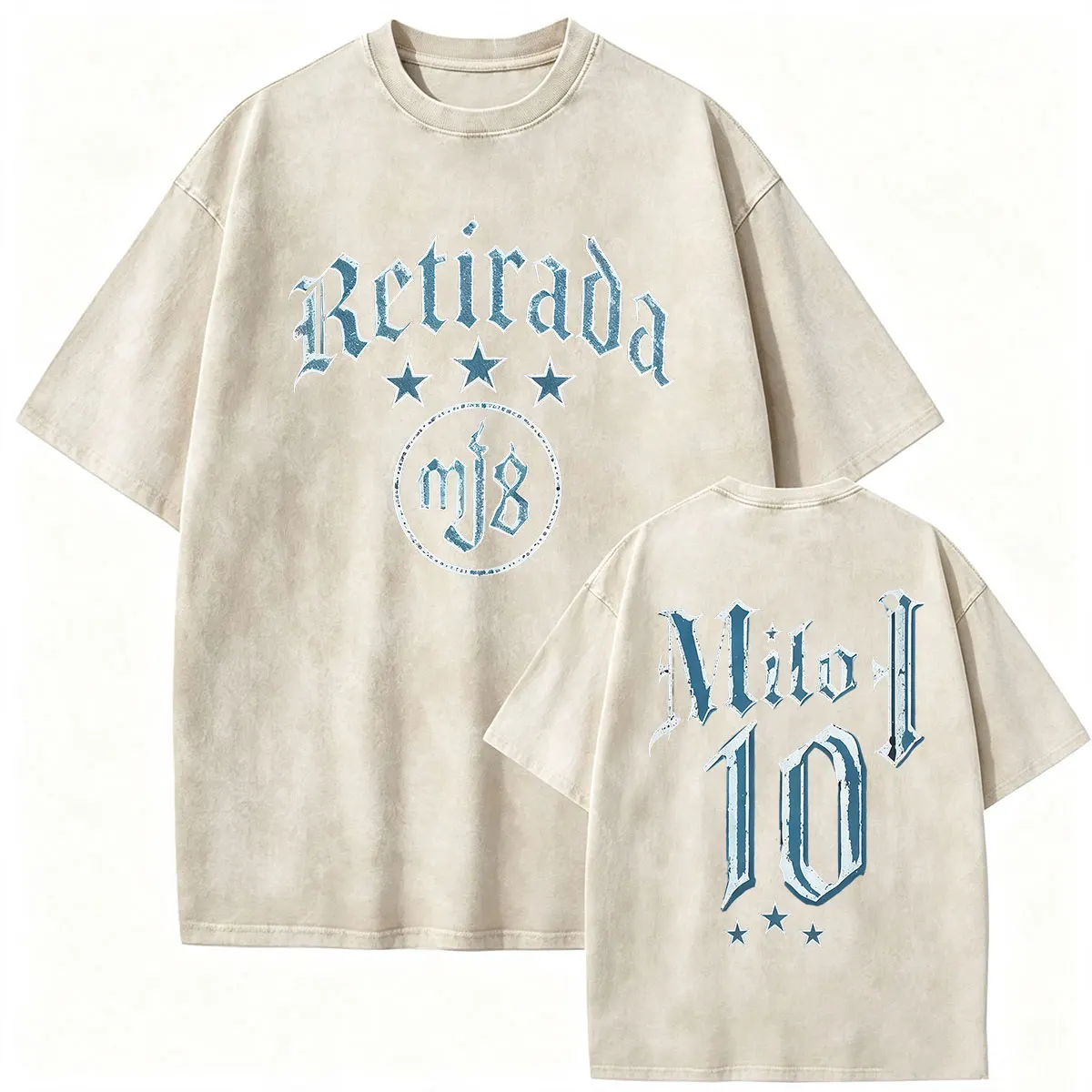 Milo J 10 Album Logo 2026 Vintage Washed T Shirt Men Women Fashion Oversized Cotton T-shirt High Quality O-Neck Clothing Tshirts
