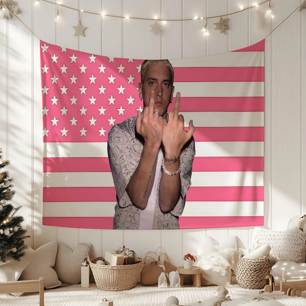 Rapper E-Eminem Cool flag For Garden Party Living Room Home Wall Decor Banner Bedroom Outdoor Tapestry