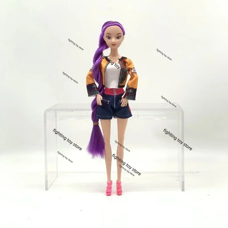 @%_ 새로운 11인치 K팝 데몬 헌터즈 액션 피규어 새로운 K-POP 데몬 슬레이어 비닐 인형 루미밀라 조이 데스크탑 장식품 어린이 선물용