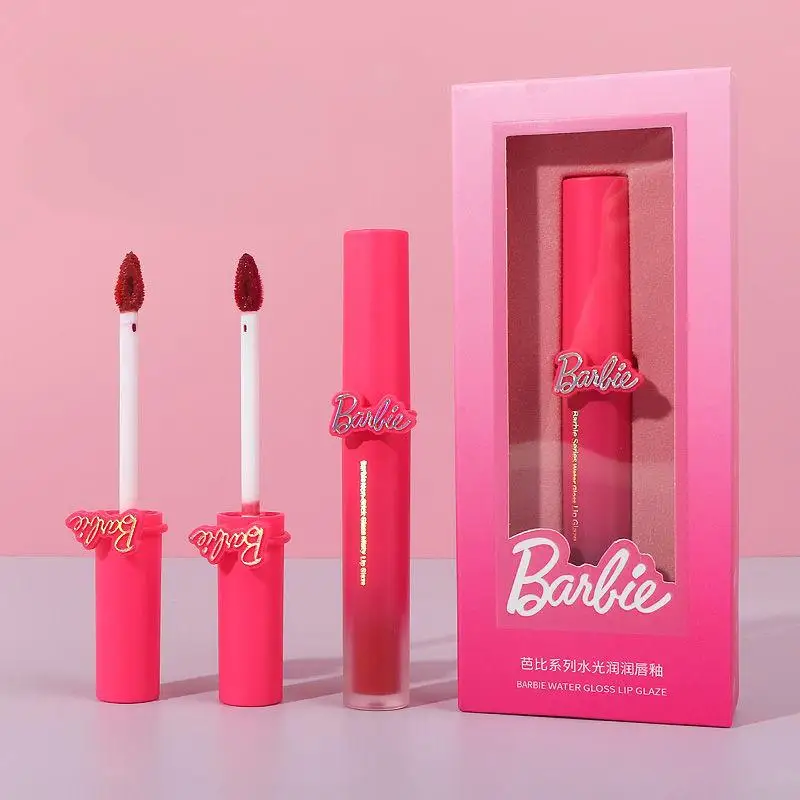 

Miniso Barbie Makeup Lip Glaze Y2K Girl Sexy Kawaii Silky Smooth Lipstick Waterproof Lip Stick Portable Fashion Cosmetic Gifts