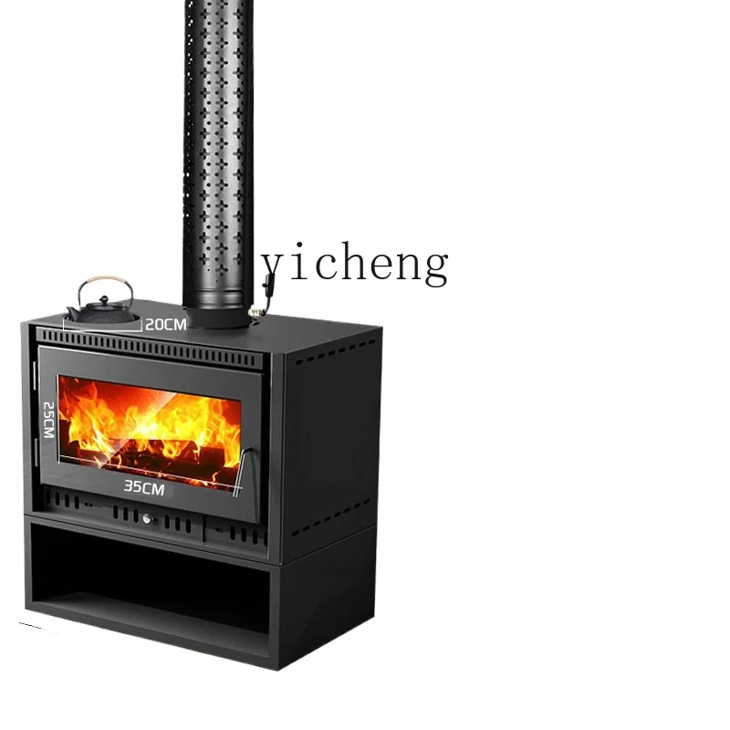 Tqh Home Real Fire Fireplace Wood Burning Fire Heating Stove Retro European Style Fire Burning B & B Villa