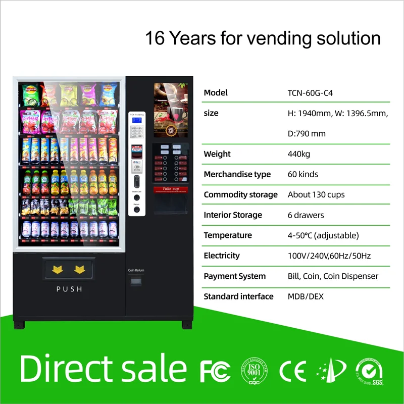 Smart Sticker Hot Water Vending Machine Cup Noodle And Ramen Vending Machine Self Service Kiosk Coffee for Foods and Drinks