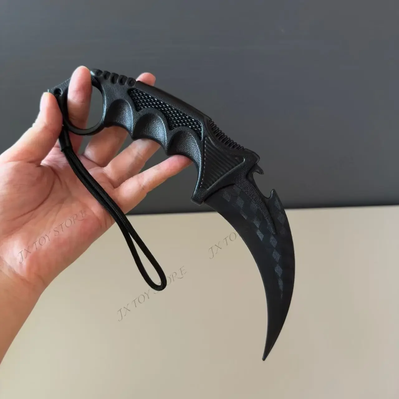 23 cm Schwarz Gitter Kunststoff Klaue Messer Hohe Qualität Version Bühne Leistung Karambit Prop Outdoor Training Messer Sicherheit Spielzeug Geschenk