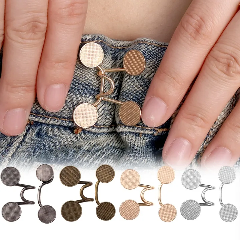 Jeans Waist Buckle Adjustable No Sew Fastener Detachable Button Clothing Trousers Waist Button Waist Sewing Tool DIY Accessories