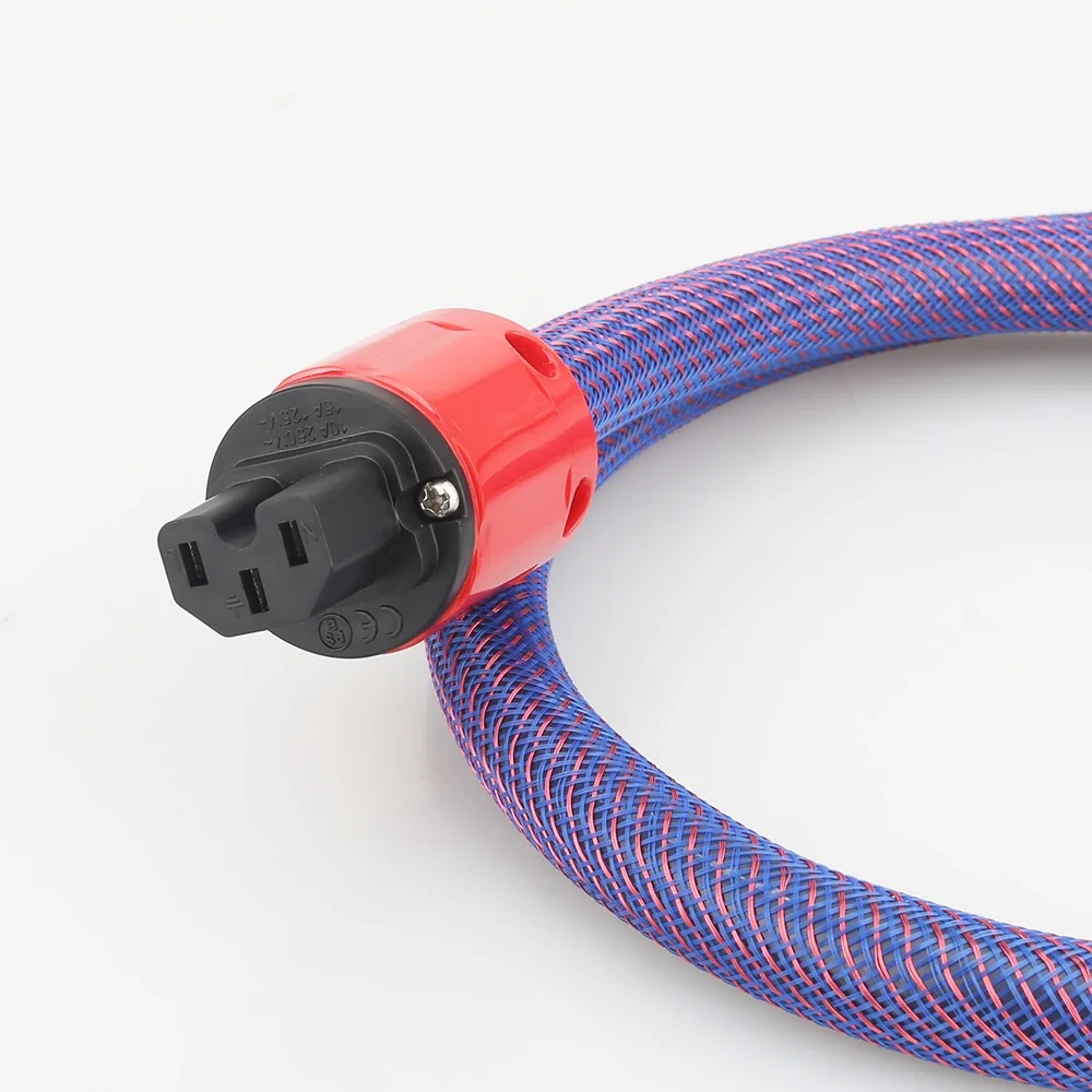 

High Quality P101 OFC Copper Hifi audiophile upgrade mains power cable US/EU Schuko Hi-Fi AC Mains 10AWG HIFI Power leads A