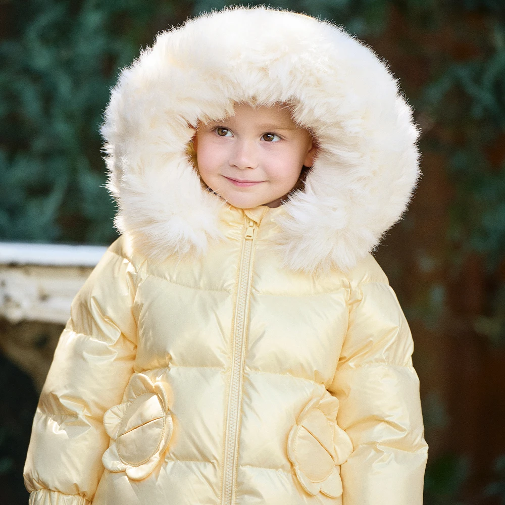 Dave Bella Baby Hooded Jacket Puffer For 10 Years Old Girl Winter Down Coat Warm Children's Outerwear Carnival Costume DB4264471