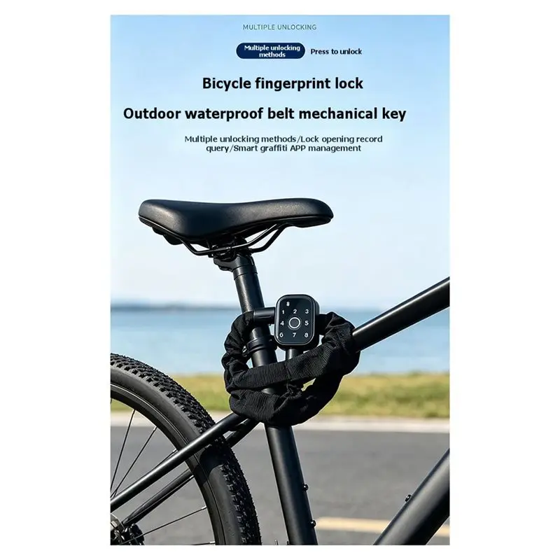 ABCA-For Electric Bicycle And Scooter Compatible Intelligent Fingerprint And Password Lock-Theft-Proof Graffiti-Resistant