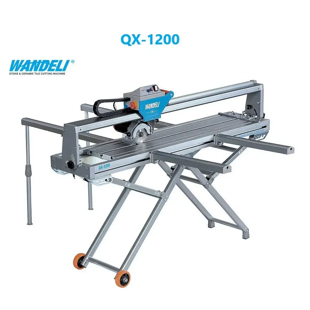 Wandeli automatic stone cutting machine qx-zd-1200 marble tile cutting machine, portable table saw cutting machine