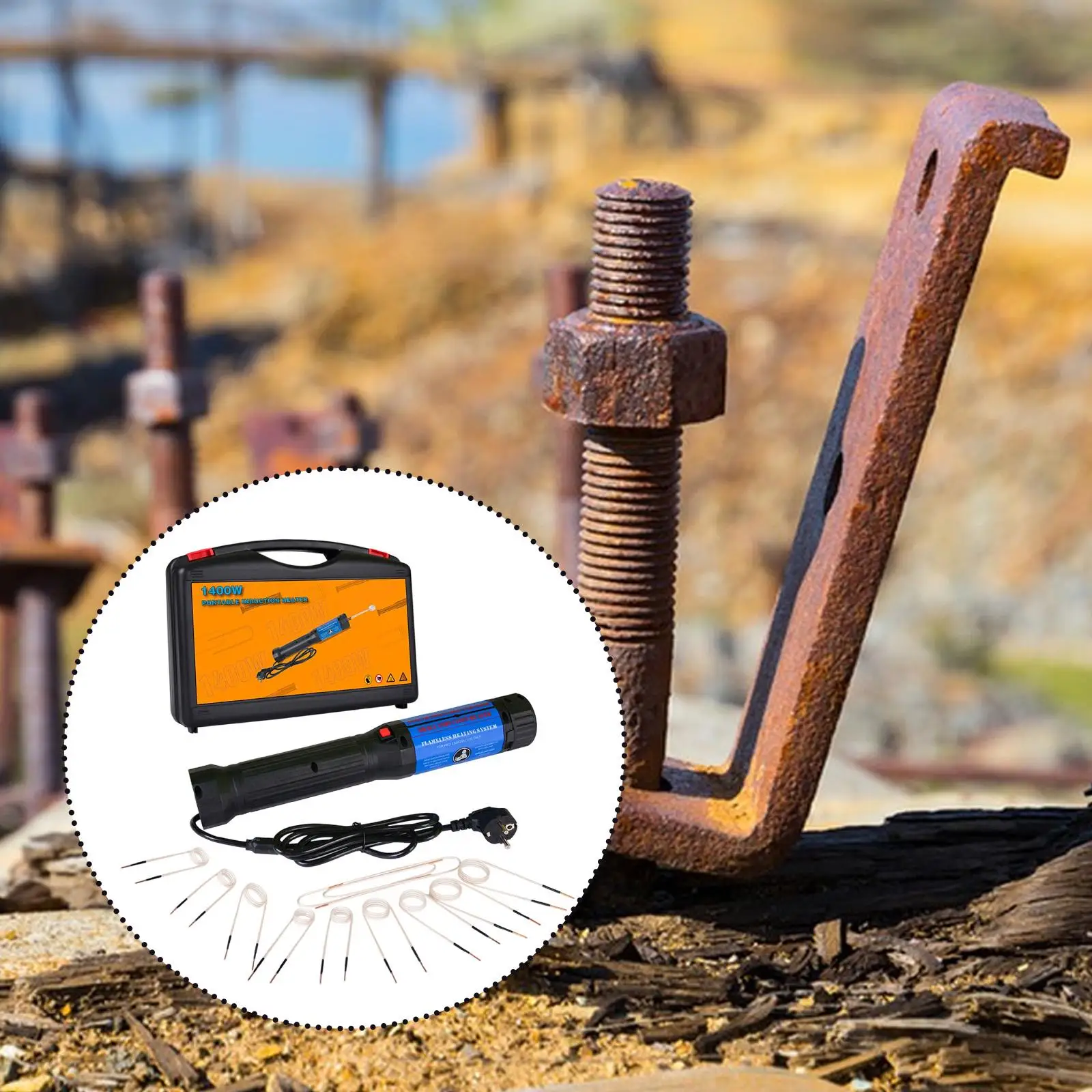 سخان الحث المغناطيسي مع صندوق تخزين، إزالة مسامير فعالة ومتانة