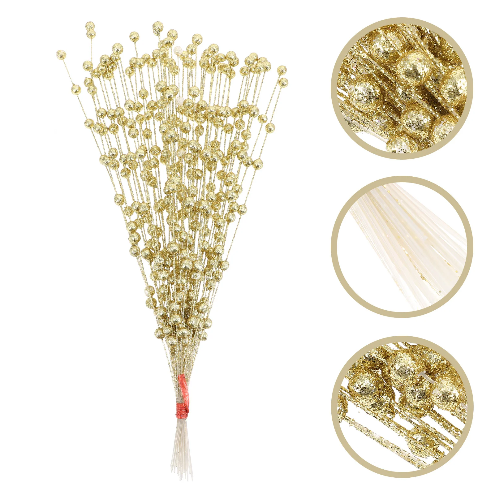 

Glitter Bouquet Berry Decoration Christmas Tree Decorations Artificial Sticks Shiny Festive Garland Flower Arrangement