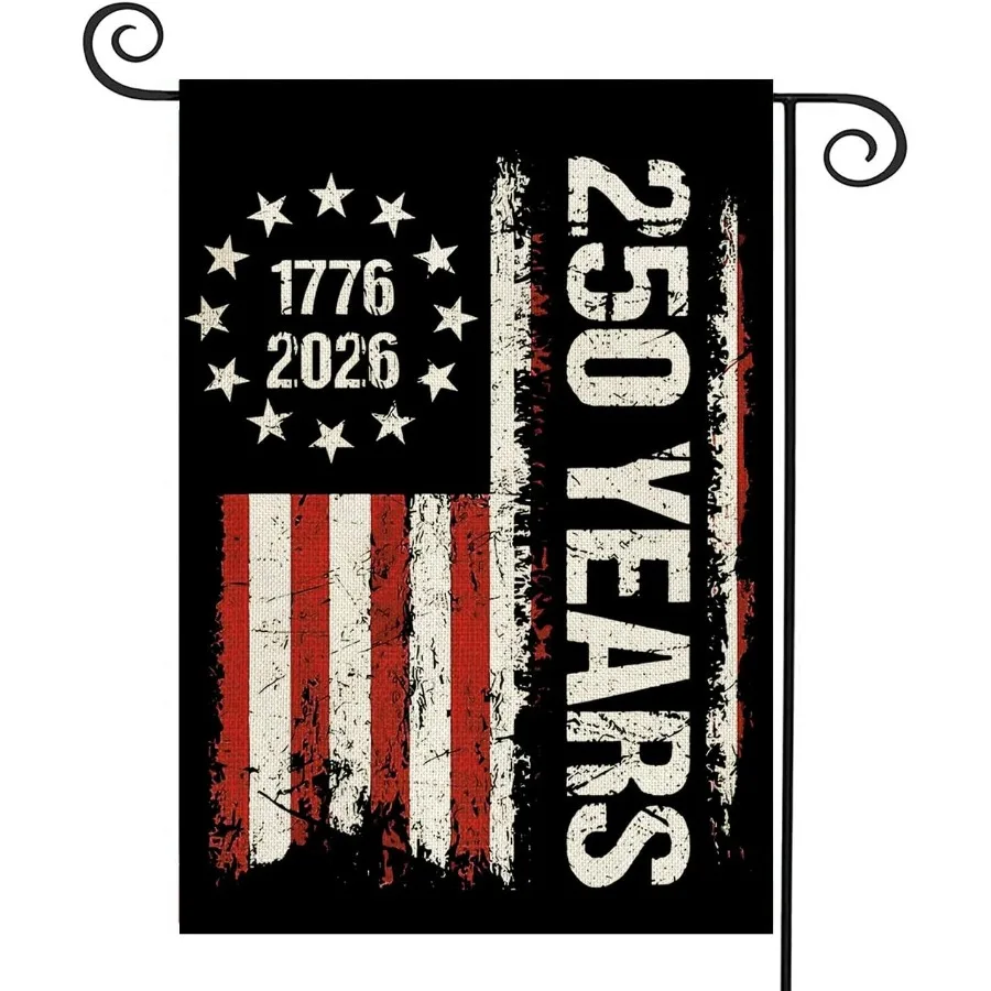 

1pc 1776-2026 USA 250th Anniversary Garden Flag 12x18in Double Sided Stars and Stripes Patriotic Outdoor Yard Decor