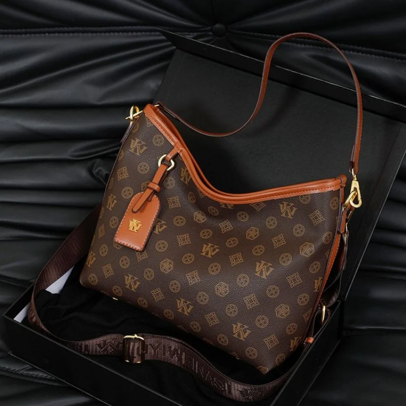 Tas Selempang Kulit Berkualitas Tinggi Untuk Wanita, Tas Tangan Desainer Selempang Bahu, Elegan Untuk Kantor