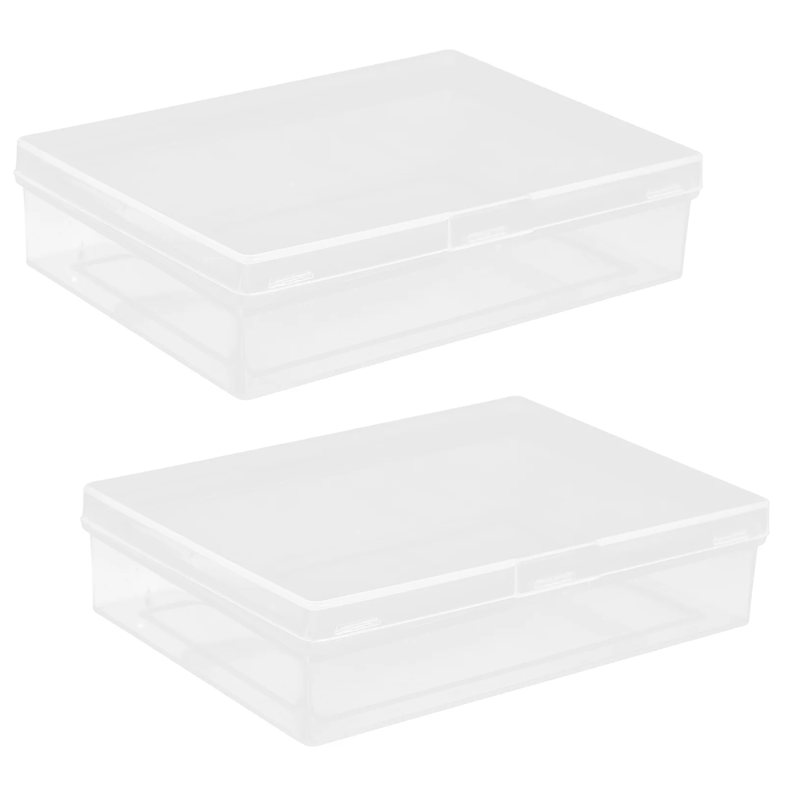 

2 Pcs Transparent Storage Box for Playing Cards Index Blank Tally Organizer