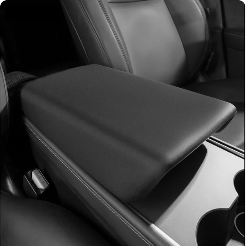 For Tesla Model Y Model 3 (highland) 2024 Central Console Armrest Cover TPE Wear-Resistant Decor Armrest Box Protector