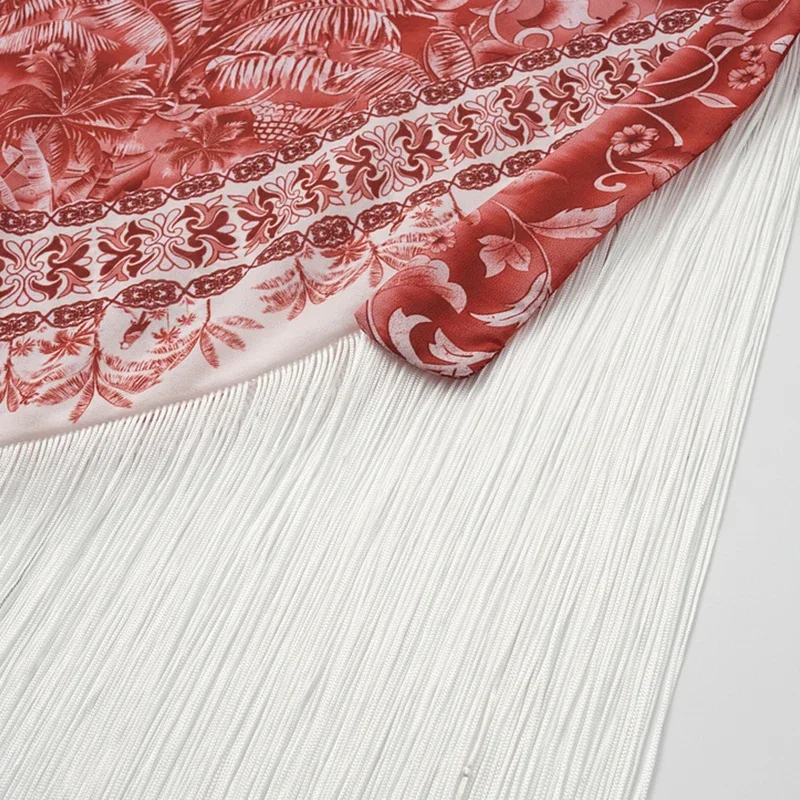 2025 nuevo traje de baño de una pieza con estampado de bosque Retro Tie-up b rown para mujer Flaxmaker y falda, traje de baño de verano para mujer